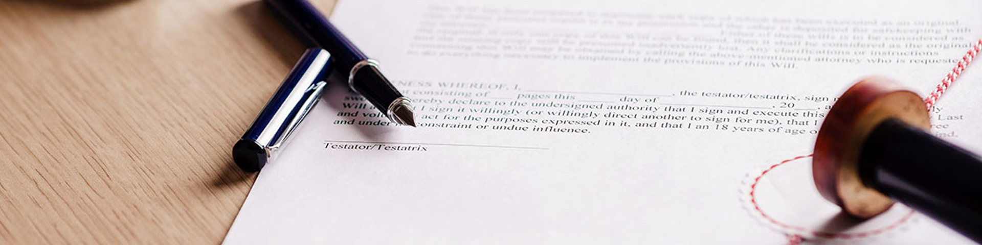 Testament avec tampon de notaire