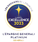 Label d'excellence obtenu par l'assurance vie Generali L'Epargne Platinium en 2023