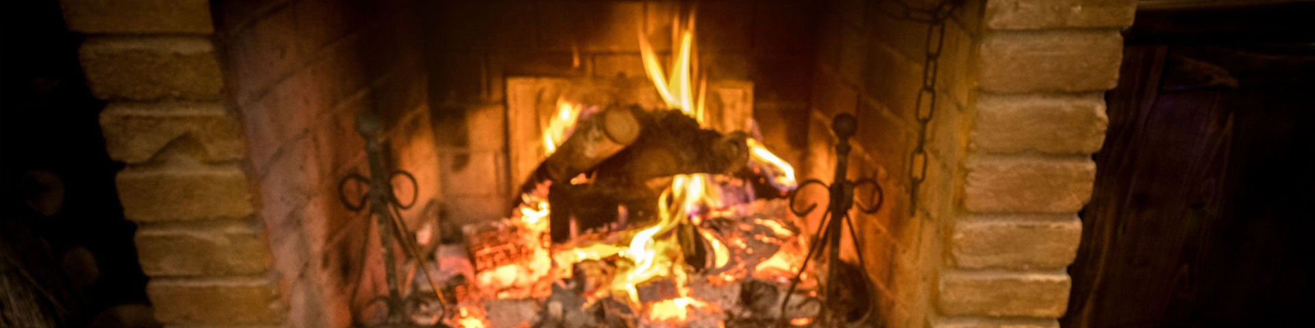 Feu dans une cheminée