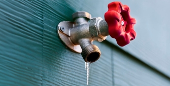 Une canalisation gelée 