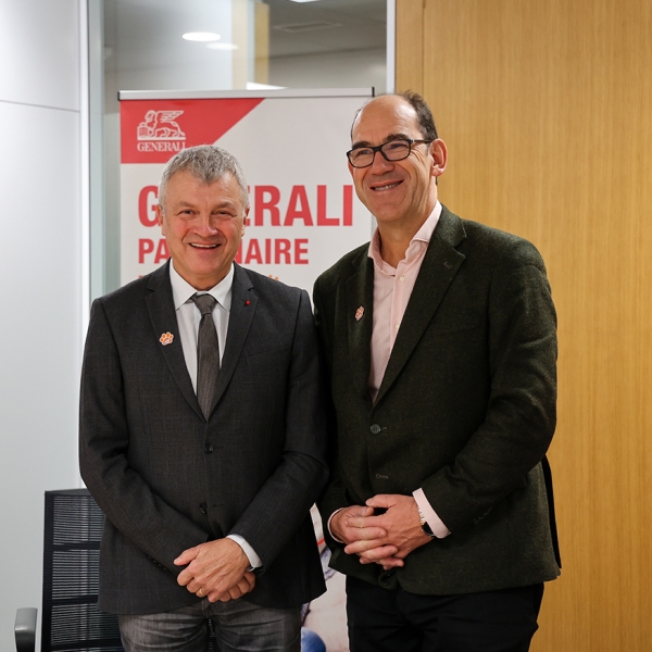 Jacques-Charles Fombonne, président de la SPA au côté de déclare Jean-Laurent Granier, PDG de Generali France