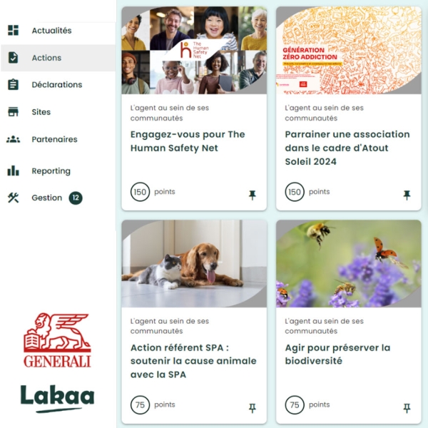Exemples d'actions faites dans le cadre du programme Generali Agence durable et responsable